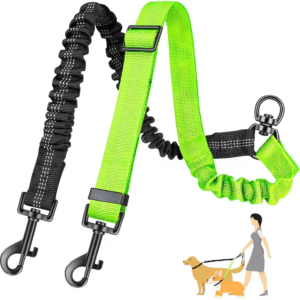 Dual Dog Leash for Large and Small Dogs - Adjustable Double Lead with Shock Absorption