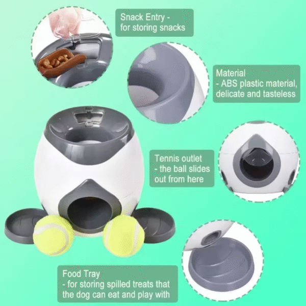 Automatic Ball Launcher for Dog Toy, Interactive Tennis Ball Launcher Machine for Medium Dogs, Interactive Training Smart Feeder - Image 4