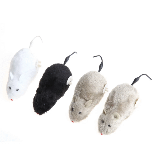 1PC Mouse Toy Clockwork Plush Mouse Toy for Cat Kitten Interactive Playing Toy Mechanical Motion Rat Pet Cat Products - Image 8