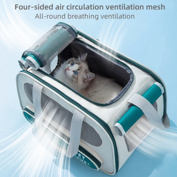 Airline Approved Pet Carrier with Shoulder Strap - Portable Travel Bag for Cats and Small Dogs - Image 4