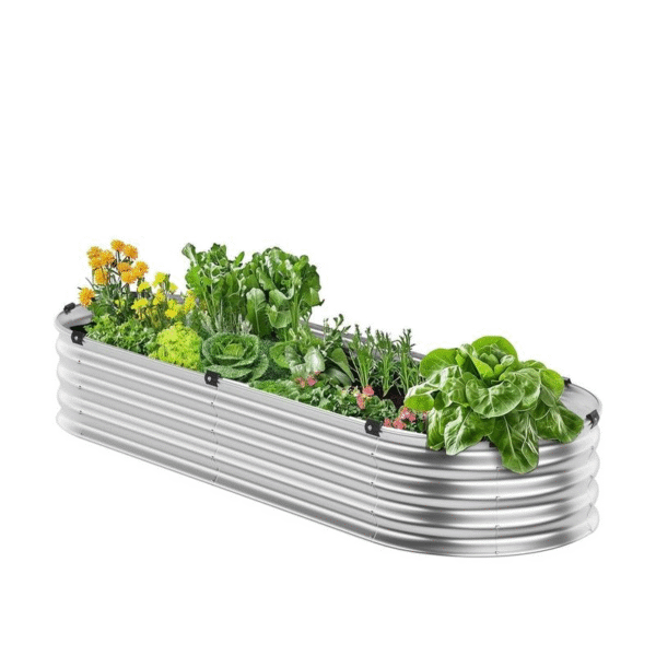 VEVOR Galvanized Raised Garden Bed 80" X 40" X 19" Metal Planter Box, Gray Steel for Growing Vegetables, Flowers, Flowers, Herbs, and Succulents Fathersdaygift - Image 13