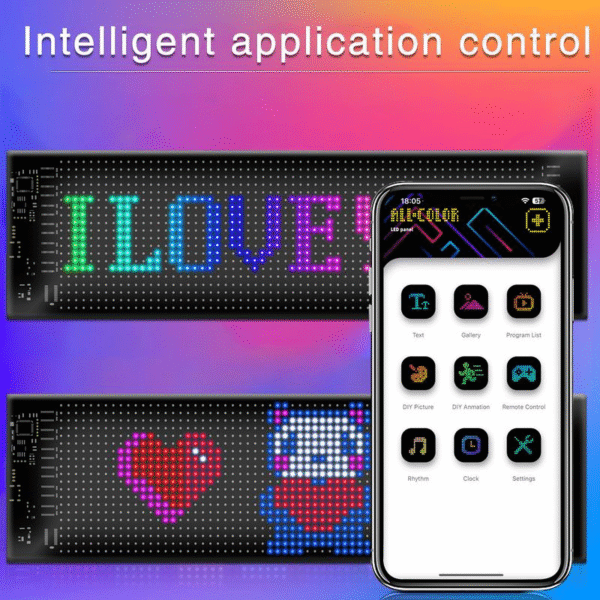 Customizable Bluetooth App Control LED Sign for Store, Car, Bar, Hotel with Programmable Text & Animations - Image 7