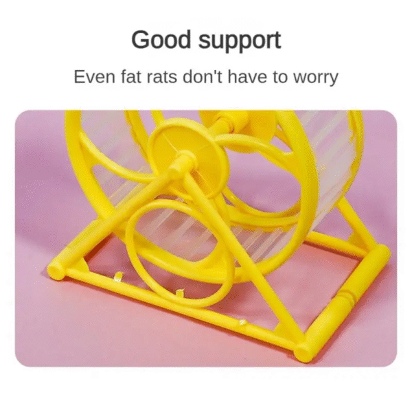 Silent Hamster Running Wheel 12.5cm for Small Pets - Anti-Jamming Exercise Wheel with Stand - Image 4