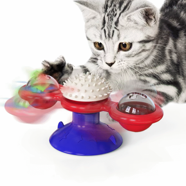 Multifunctional Cat Toy with Glowing Ball & Catnip, Suction Cup Design, Interactive Play & Teeth Massage - Image 9