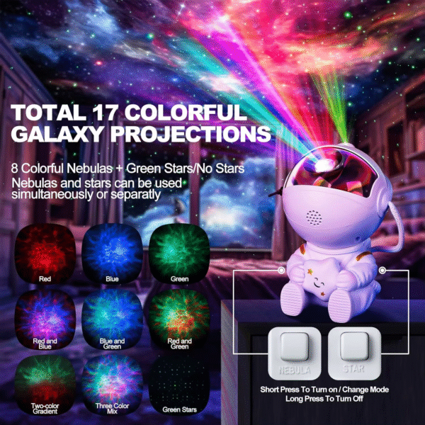Astronaut Starry Sky Projector Adult Night Light Star Projector LED Astronaut Lamp Galaxy Projector for Bedroom Playroom - Image 5